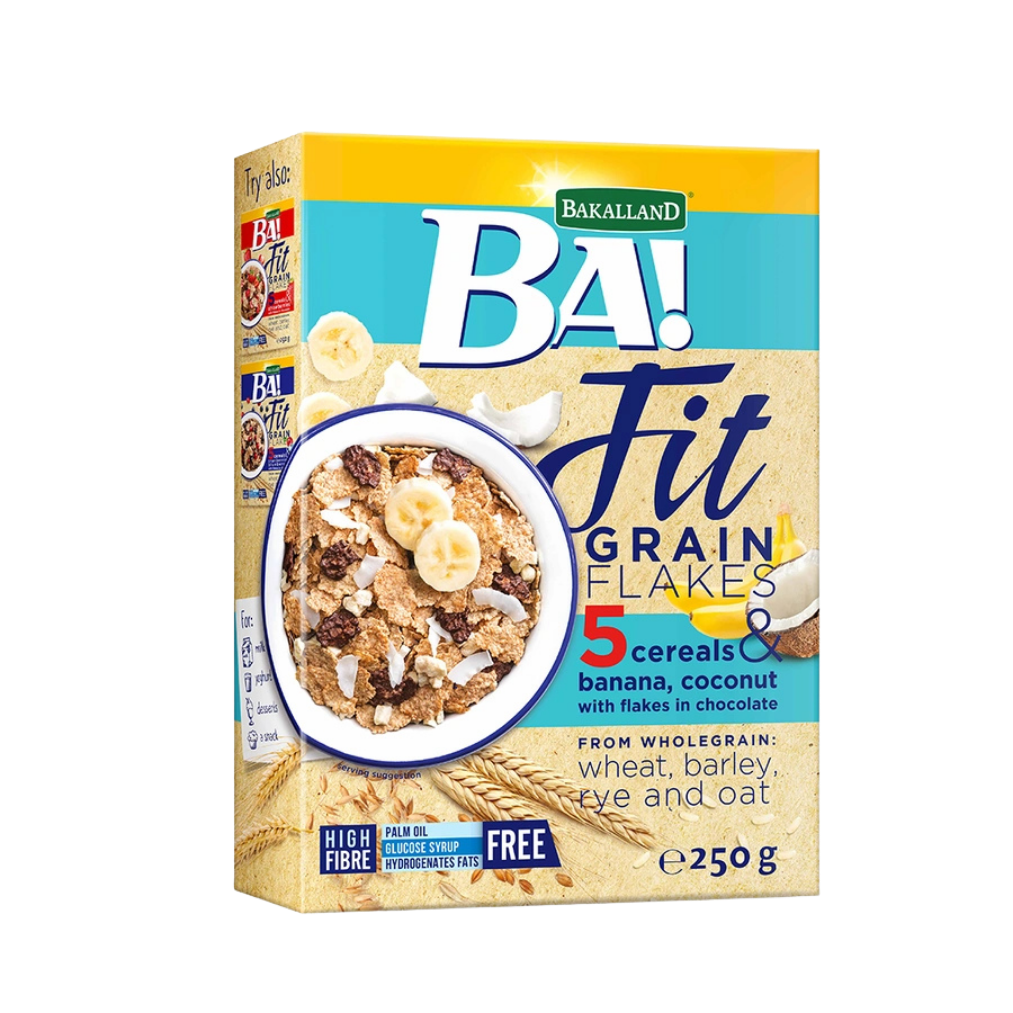 BA Fit Grain Flakes 5 Cereals Banana Coconut